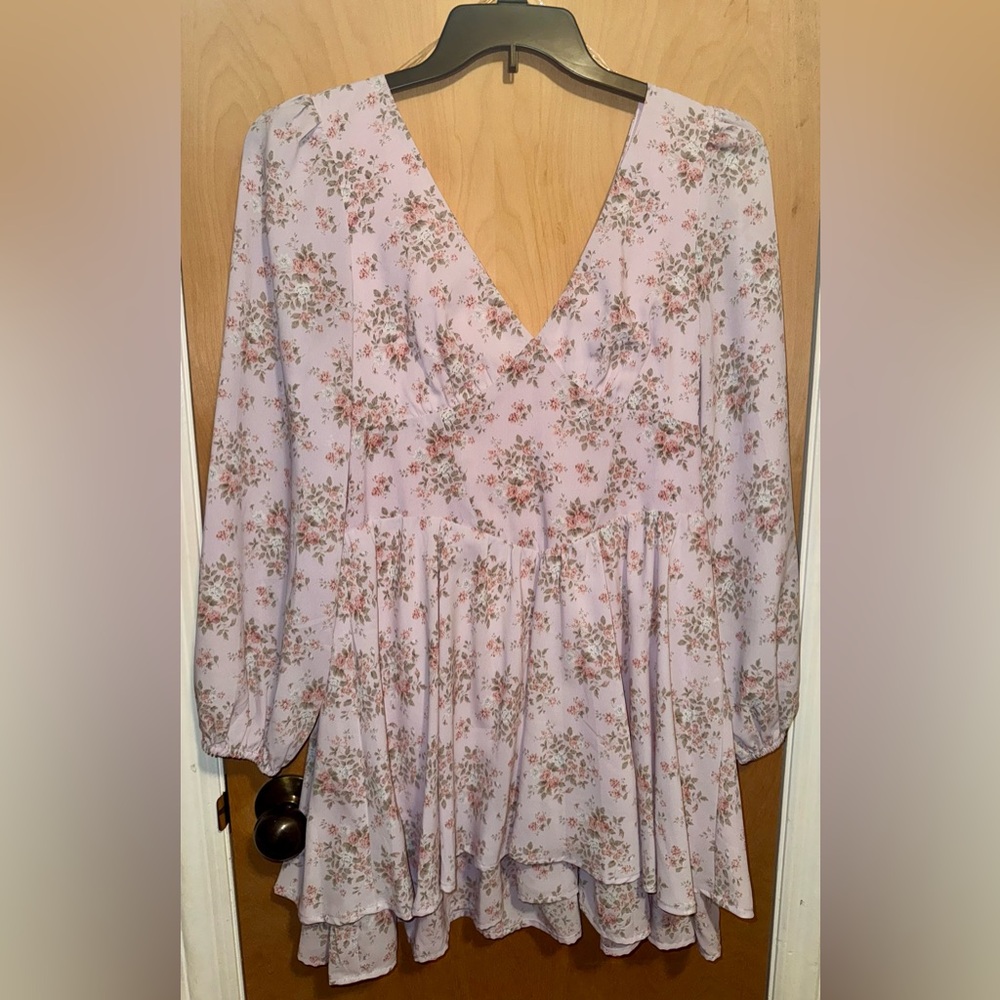 Altar’d State Pink Floral Mini Dress Size Large
